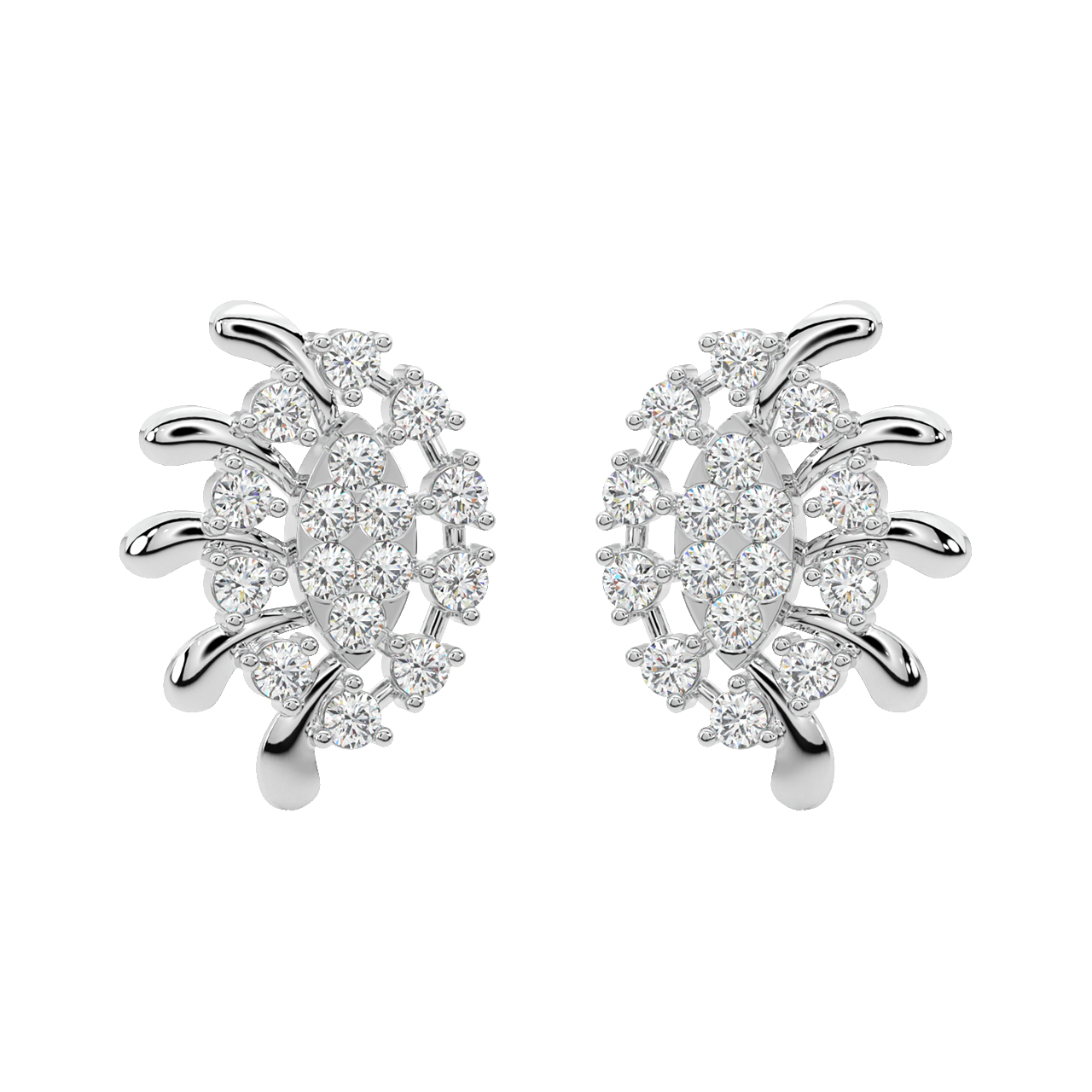 Oliver Round Diamond Stud Earrings